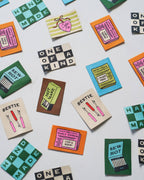 Handmade Checkerboard Large Garment Labels: Set of 6