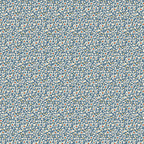 small blue floral pattern with hints of red and green