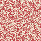 Floral pattern with small white flowers on a red background