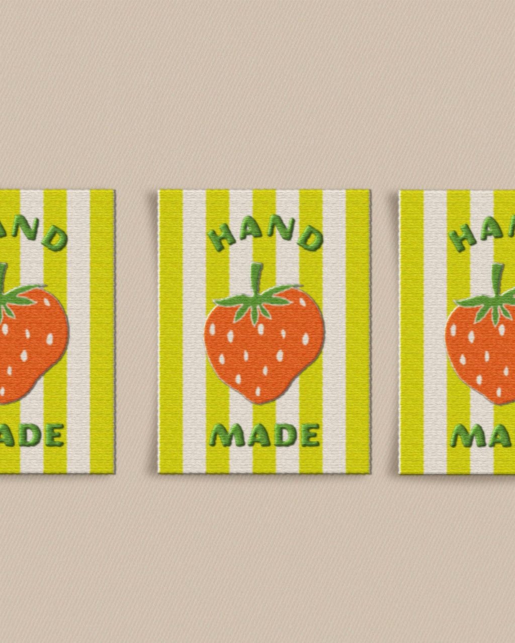 Strawberry Large Garment Labels: Set of 6