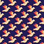 Blooming Garden - Birdies - Navy