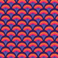 Blooming Garden - Fan Flowers - Navy