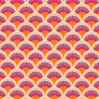 Blooming Garden - Fan Flowers - Pale Orange