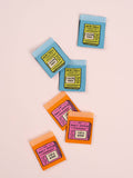 Newspaper Square Garment Labels: Multi Set of 6