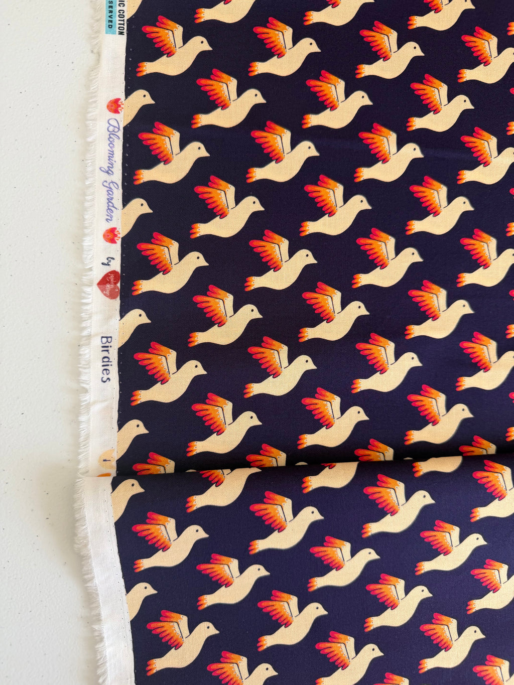 Blooming Garden - Birdies - Navy