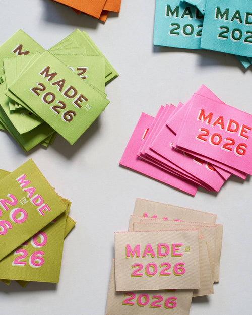 2026 Large Garment Labels: Multi Set of 6