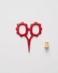 Red Scallop Handle Embroidery Scissors