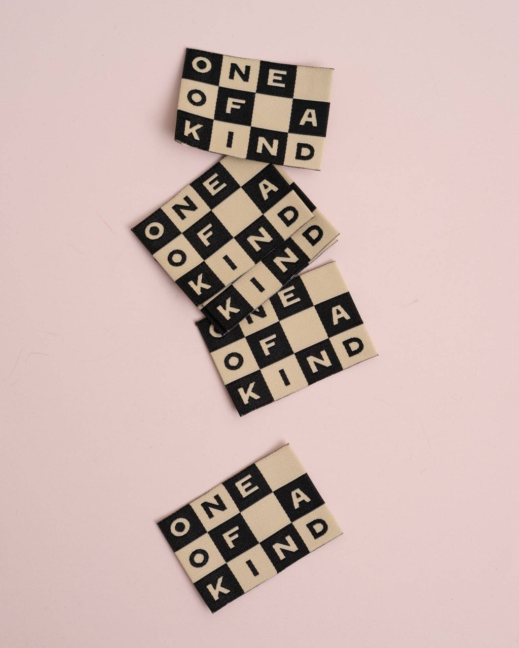 One of a Kind Checkerboard Large Garment Labels: Set of 6
