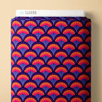 Blooming Garden - Fan Flowers - Navy
