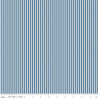 1/8" Stripe on Ivory Coastal Blue