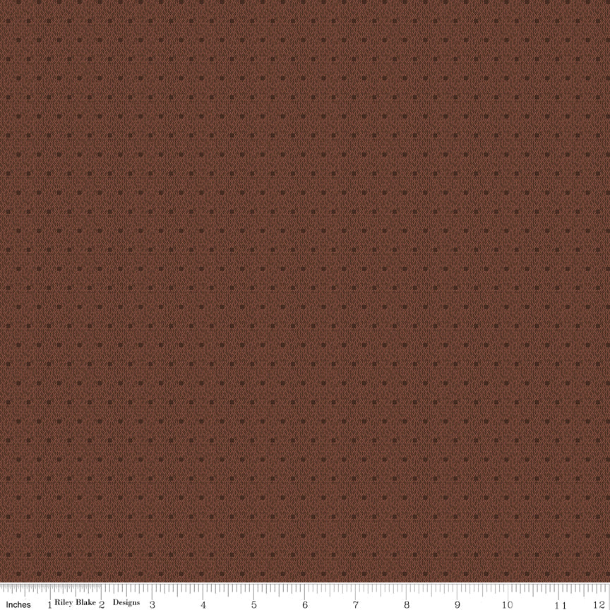 Stitcher's Flannel Dots Chocolate