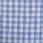 Gingham Dobby Hearts - Alice Blue