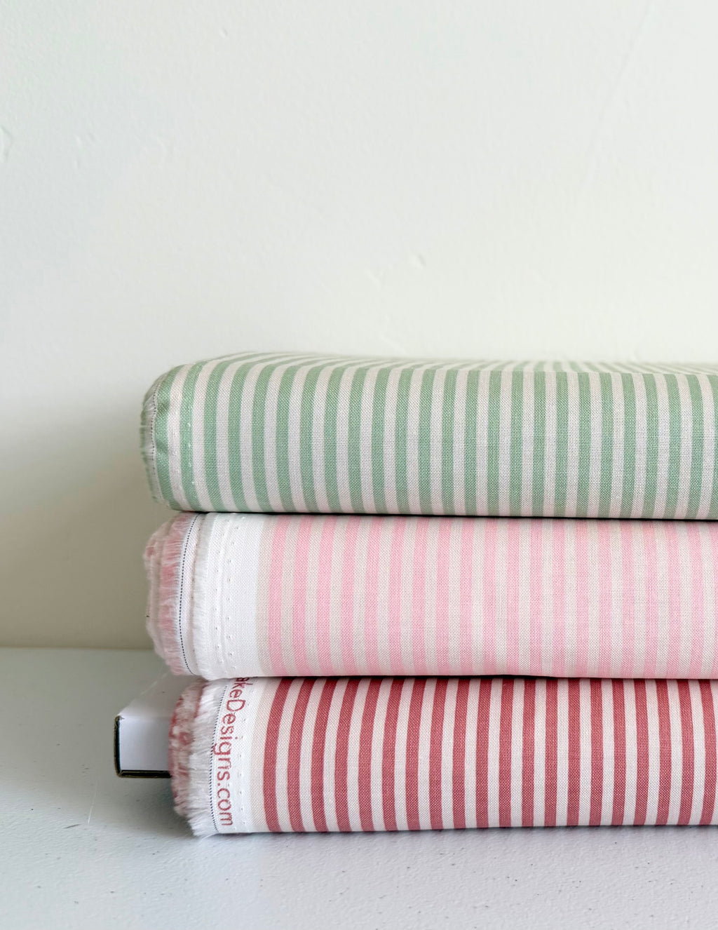 1/8" Stripe on Ivory Pink Dogwood