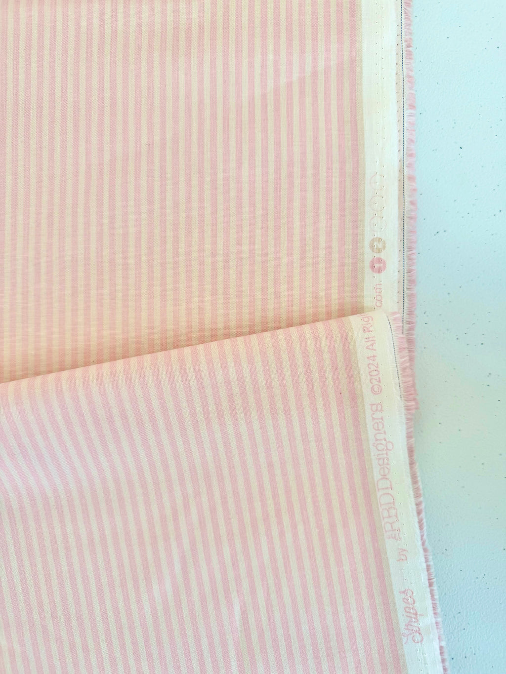 1/8" Stripe on Ivory Pink Dogwood