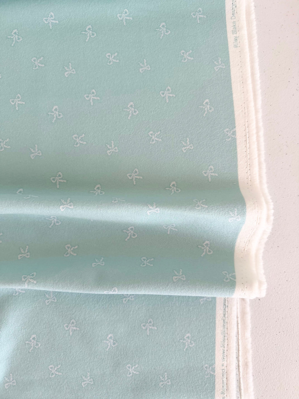 Flannel Sweet Cotton Tales Bows Blue