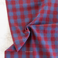 Queen of Hearts - Gingham Dobby Hearts in Royal