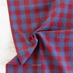 Queen of Hearts - Gingham Dobby Hearts in Royal