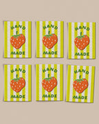 Strawberry Large Garment Labels: Set of 6