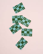 Handmade Checkerboard Large Garment Labels: Set of 6